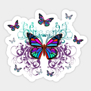 Colorful Butterflies Sticker